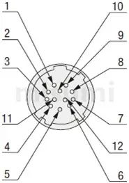 MISUMI Automatic Slide Table Connector Pin Arrangement Diagram